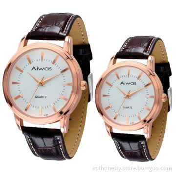 2014 Hot-Sale Couples Quartz Watch with Leather Strap (APT-C314)